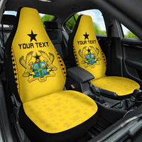 Custom Ghana Football Car Seat Cover Go Black Stars