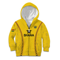 Custom Ghana Football Kid Hoodie Go Black Stars