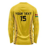 Custom Ghana Football Long Sleeve Shirt Go Black Stars