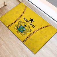 Custom Ghana Football Rubber Doormat Go Black Stars - Wonder Print Shop