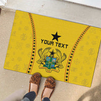 Custom Ghana Football Rubber Doormat Go Black Stars - Wonder Print Shop