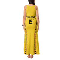 Custom Ghana Football Tank Maxi Dress Go Black Stars - Wonder Print Shop