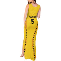 Custom Ghana Football Tank Maxi Dress Go Black Stars - Wonder Print Shop