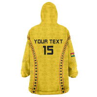 Custom Ghana Football Wearable Blanket Hoodie Go Black Stars - Wonder Print Shop