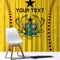 Custom Ghana Football Window Curtain Go Black Stars - Wonder Print Shop
