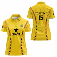 Custom Ghana Football Women Polo Shirt Go Black Stars - Wonder Print Shop