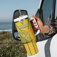 Custom South Africa Soccer Tumbler With Handle Go Bafana Bafana