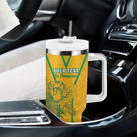 Custom South Africa Soccer Tumbler With Handle Go Bafana Bafana