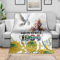 Happy South Africa Freedom Day Blanket Nelson Mandela With Protea