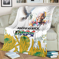 Happy South Africa Freedom Day Blanket Nelson Mandela With Protea