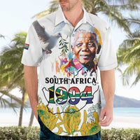 Happy South Africa Freedom Day Hawaiian Shirt Nelson Mandela With Protea