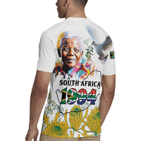 Happy South Africa Freedom Day Rugby Jersey Nelson Mandela With Protea