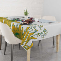 Happy South Africa Freedom Day Tablecloth Nelson Mandela With Protea