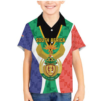 Personalised South Africa Family Matching Mermaid Dress and Hawaiian Shirt Coat Of Arms Flag Style