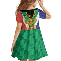 Personalised South Africa Family Matching Short Sleeve Bodycon Dress and Hawaiian Shirt Coat Of Arms Flag Style