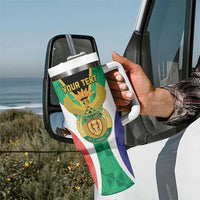 Personalised South Africa Tumbler With Handle Coat Of Arms Flag Style