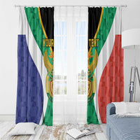 Personalised South Africa Window Curtain Coat Of Arms Flag Style