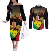 Personalised Mali Martyrs Day Couples Matching Off The Shoulder Long Sleeve Dress and Long Sleeve Button Shirt 26 March