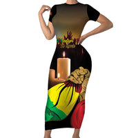 Personalised Mali Martyrs Day Family Matching Short Sleeve Bodycon Dress and Hawaiian Shirt 26 March