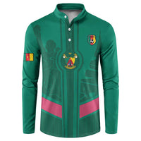 Custom Cameroon Football Button Sweatshirt Waka Waka - This Time For Africa