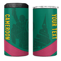 Custom Cameroon Football 4 in 1 Can Cooler Tumbler Waka Waka - This Time For Africa