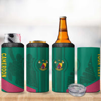 Custom Cameroon Football 4 in 1 Can Cooler Tumbler Waka Waka - This Time For Africa