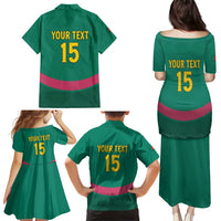 Custom Cameroon Football Family Matching Puletasi and Hawaiian Shirt Waka Waka - This Time For Africa