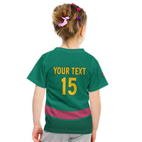 Custom Cameroon Football Kid T Shirt Waka Waka - This Time For Africa