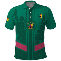 Custom Cameroon Football Polo Shirt Waka Waka - This Time For Africa