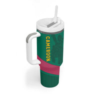 Custom Cameroon Football Tumbler With Handle Waka Waka - This Time For Africa