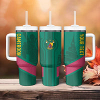 Custom Cameroon Football Tumbler With Handle Waka Waka - This Time For Africa