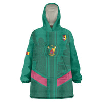 Custom Cameroon Football Wearable Blanket Hoodie Waka Waka - This Time For Africa