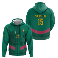 Custom Cameroon Football Zip Hoodie Waka Waka - This Time For Africa