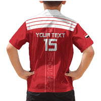 Custom Egypt Football Family Matching Mermaid Dress and Hawaiian Shirt Yalla Yalla Pharaohs - Red Ver