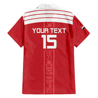 Custom Egypt Football Hawaiian Shirt Yalla Yalla Pharaohs - Red Ver