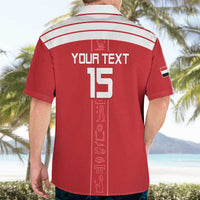 Custom Egypt Football Hawaiian Shirt Yalla Yalla Pharaohs - Red Ver