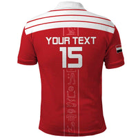 Custom Egypt Football Polo Shirt Yalla Yalla Pharaohs - Red Ver