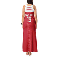 Custom Egypt Football Tank Maxi Dress Yalla Yalla Pharaohs - Red Ver