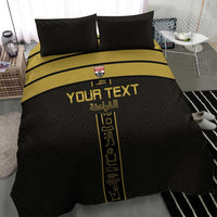 Custom Egypt Football Bedding Set Yalla Yalla Pharaohs - Black Ver