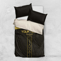 Custom Egypt Football Bedding Set Yalla Yalla Pharaohs - Black Ver