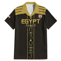 Custom Egypt Football Family Matching Mermaid Dress and Hawaiian Shirt Yalla Yalla Pharaohs - Black Ver