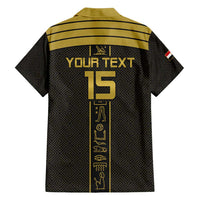 Custom Egypt Football Hawaiian Shirt Yalla Yalla Pharaohs - Black Ver