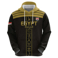 Custom Egypt Football Hoodie Yalla Yalla Pharaohs - Black Ver
