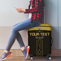Custom Egypt Football Luggage Cover Yalla Yalla Pharaohs - Black Ver