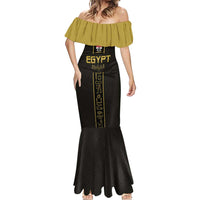 Custom Egypt Football Mermaid Dress Yalla Yalla Pharaohs - Black Ver