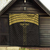 Custom Egypt Football Quilt Yalla Yalla Pharaohs - Black Ver