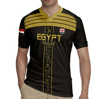 Custom Egypt Football Rugby Jersey Yalla Yalla Pharaohs - Black Ver