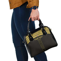 Custom Egypt Football Shoulder Handbag Yalla Yalla Pharaohs - Black Ver