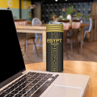 Custom Egypt Football Skinny Tumbler Yalla Yalla Pharaohs - Black Ver