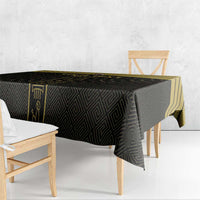 Custom Egypt Football Tablecloth Yalla Yalla Pharaohs - Black Ver